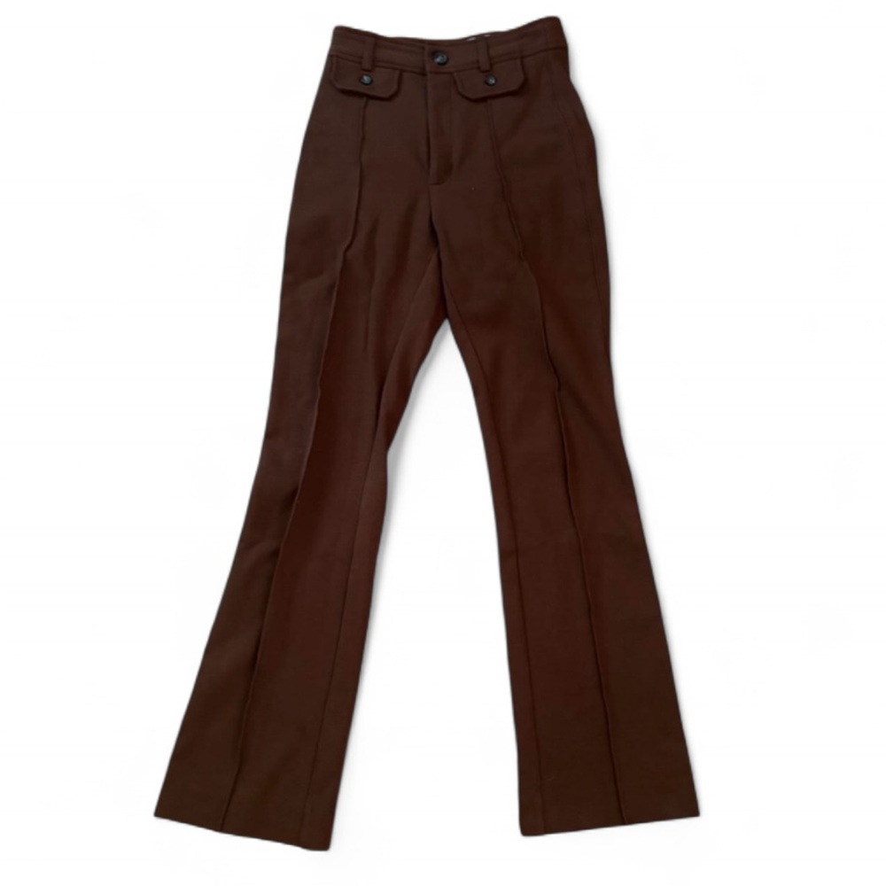 Brown everlane flared leg trousers
